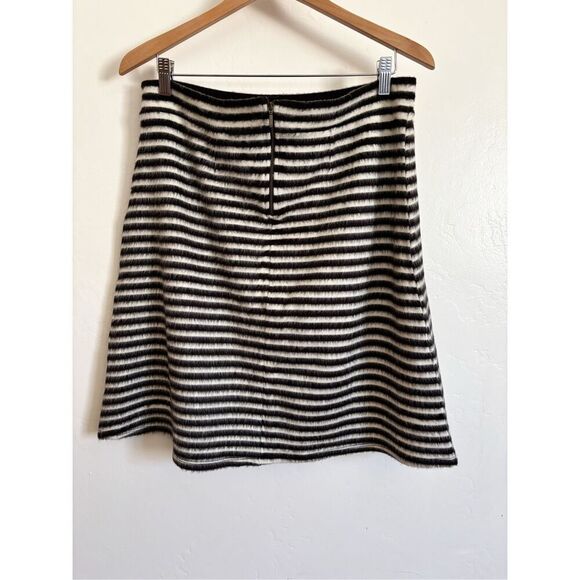Anthropologie Maeve striped knit fuzzy skirt size 12 - Picture 9 of 13